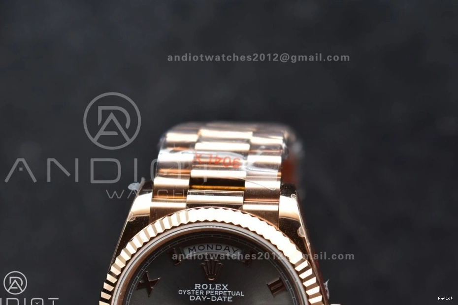 Roman QF Weight) President Grey Dial Best V5 Bracelet Edition vr3255 36 on RG Steel 904L DayDate (Gain 0514